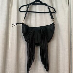 Urban Originals Black Fringe Shoulder Bag